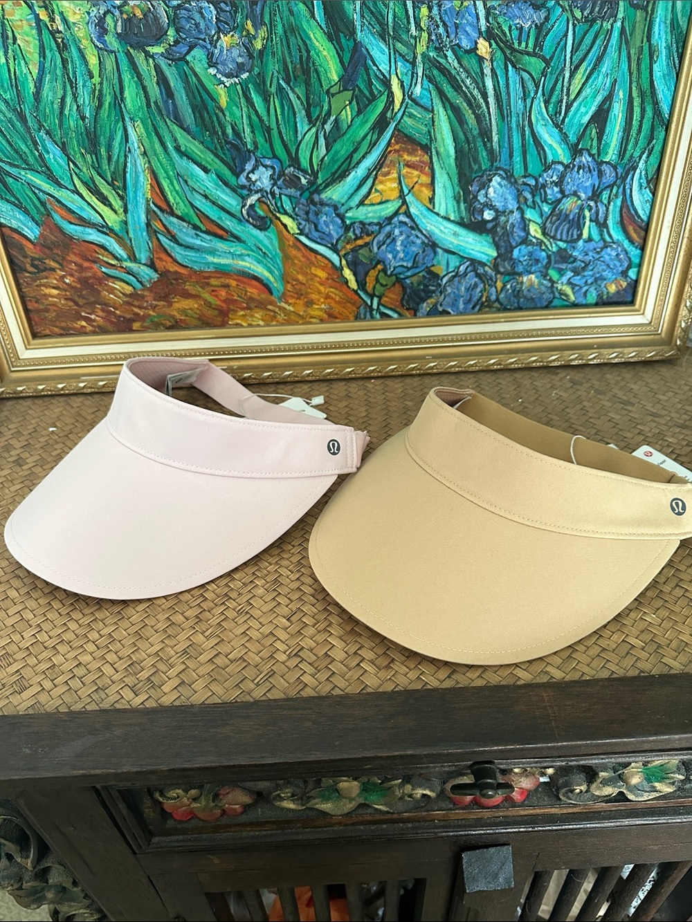 lululemon athletica Adjustable Sun Visors in Light Pink and Beige